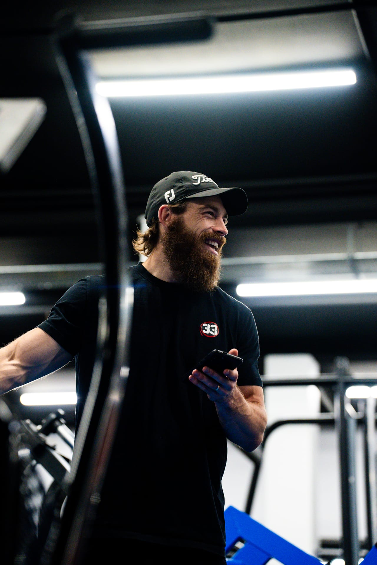 Hoop33 strength & conditioning coach Stephen Prescott in the gym